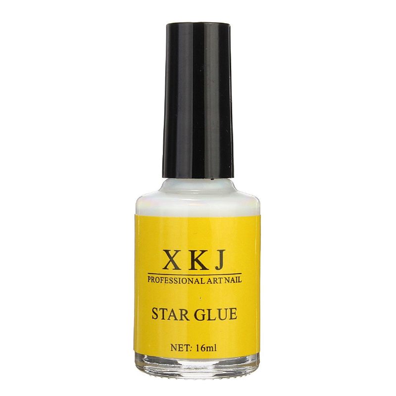 Fehér Nail Art Glue Transfer Tips Ragasztó Galaxy Star Fólia Matrica 16ml