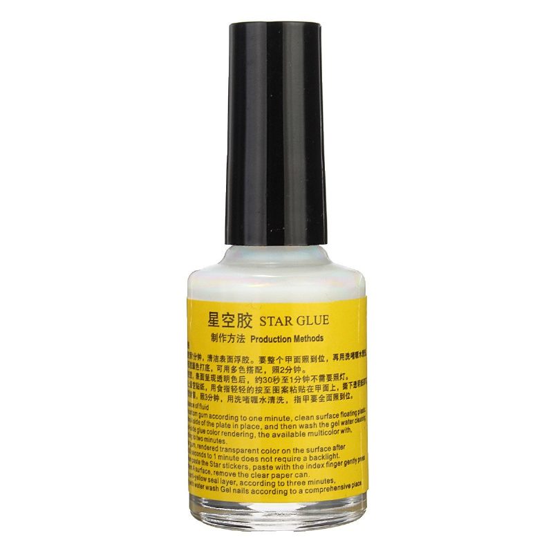 Fehér Nail Art Glue Transfer Tips Ragasztó Galaxy Star Fólia Matrica 16ml