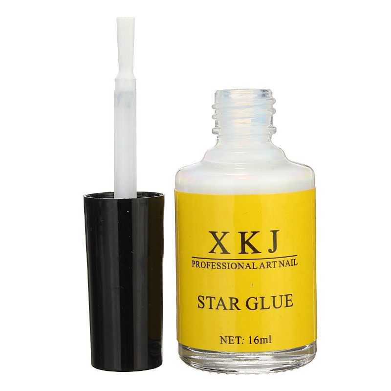 Fehér Nail Art Glue Transfer Tips Ragasztó Galaxy Star Fólia Matrica 16ml