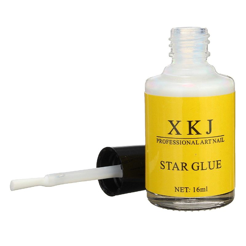 Fehér Nail Art Glue Transfer Tips Ragasztó Galaxy Star Fólia Matrica 16ml