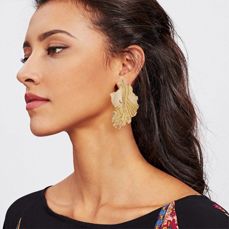 Arany Fülbevaló Bohemian Earrings Indiai Ékszer Női Retro Big Circle E4672