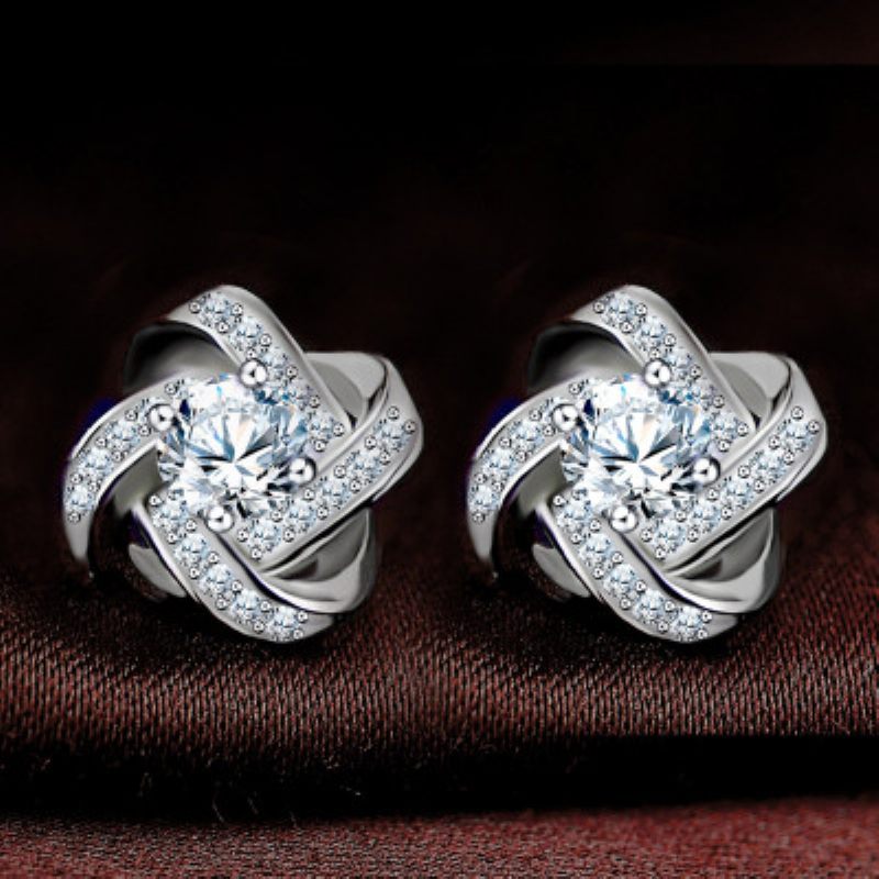 Divat Gyémánt Fülbevalók S925 Sterling Ezüst Női Személyiség Divatos Temperamentum