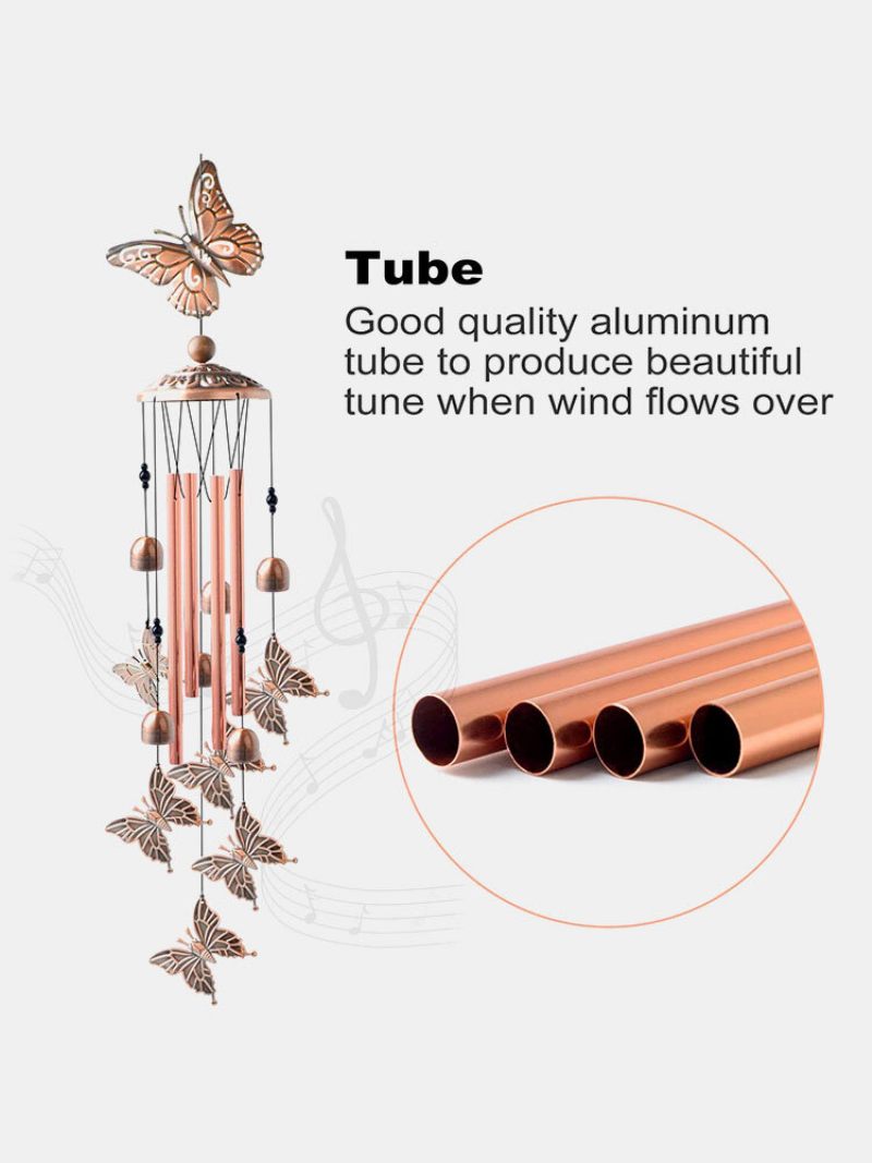 1 Db Butterfly Antik Szélcsengő Akasztós Dísz Otthon Kültéri Kerti Udvar Dekorációval Horoggal