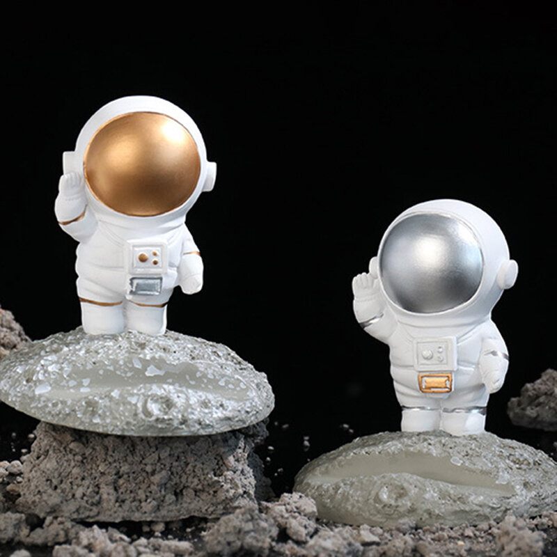 1 Db Kreativitás Szobor Űrhajós Modell Otthoni Gyanta Kézműves Íróasztal Dekoráció