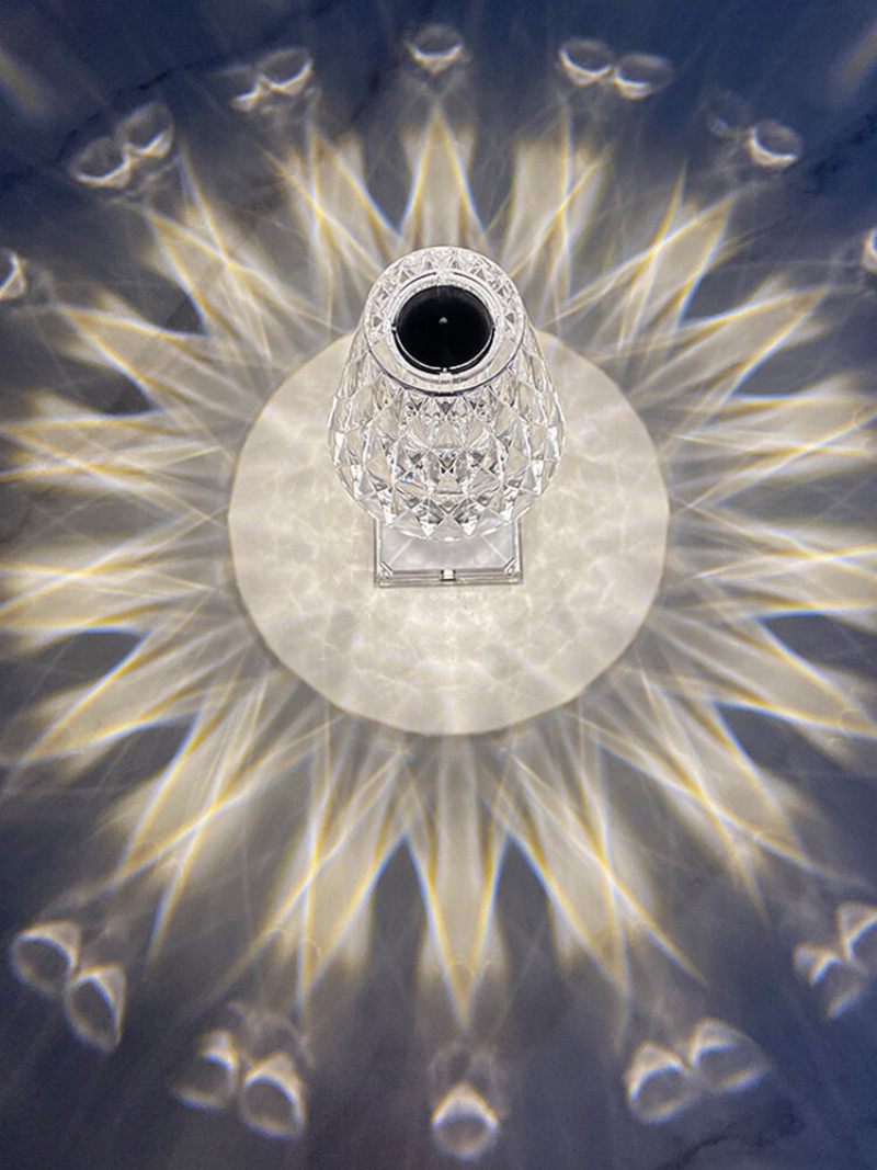 1 Db Romantikus Gyémánt Kristály Lámpa Bár Étterem Dekor Asztali Lámpák Hangulat Éjszakai Fények