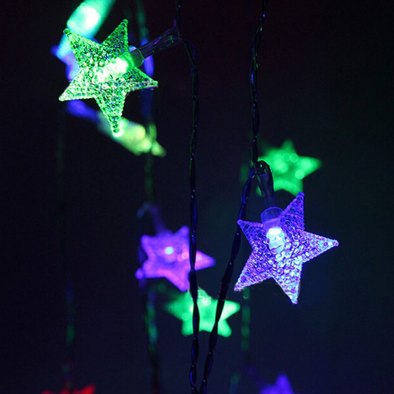 10m 100 Led 220v Fairy String Star Light Lámpa Esküvői Karácsonyi Parti Kültéri Beltéri Szoba Dekoráció