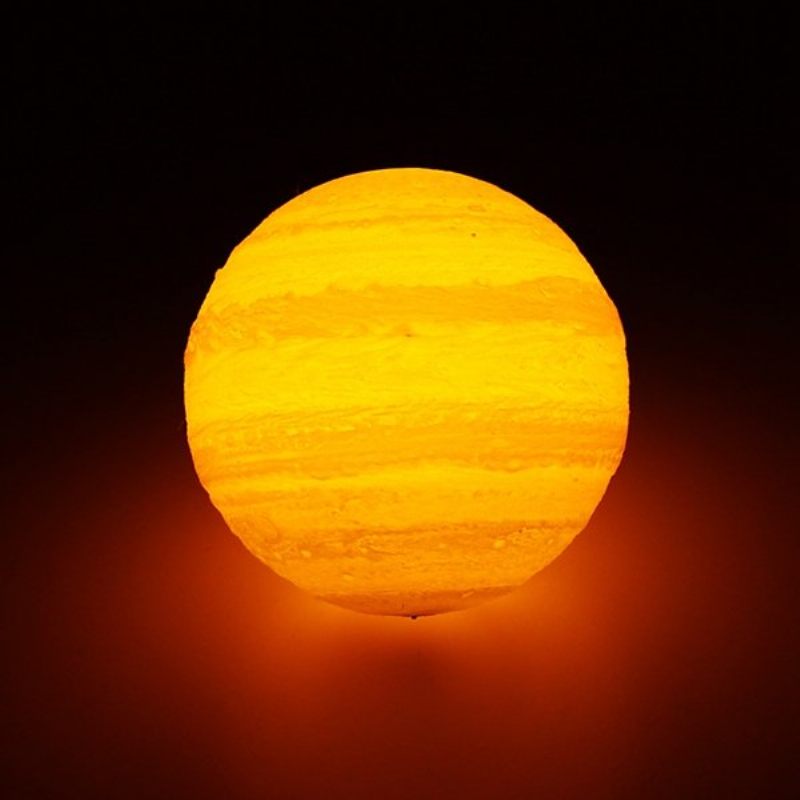 13 cm-es 3d Jupiter Lámpa Usb Újratölthető Érintésérzékelő Színváltó Led Éjszakai Fény Ajándék Dc5v