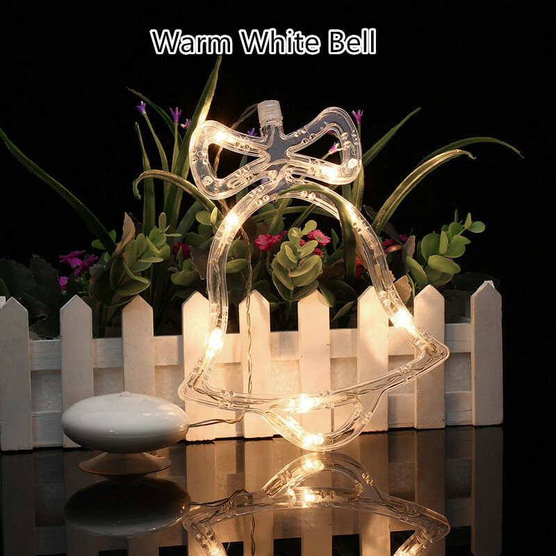 1db Karácsonyi Ablak Függő Led Lámpa Üveg Szívó Otthoni Dekoráció Elemmel Működik