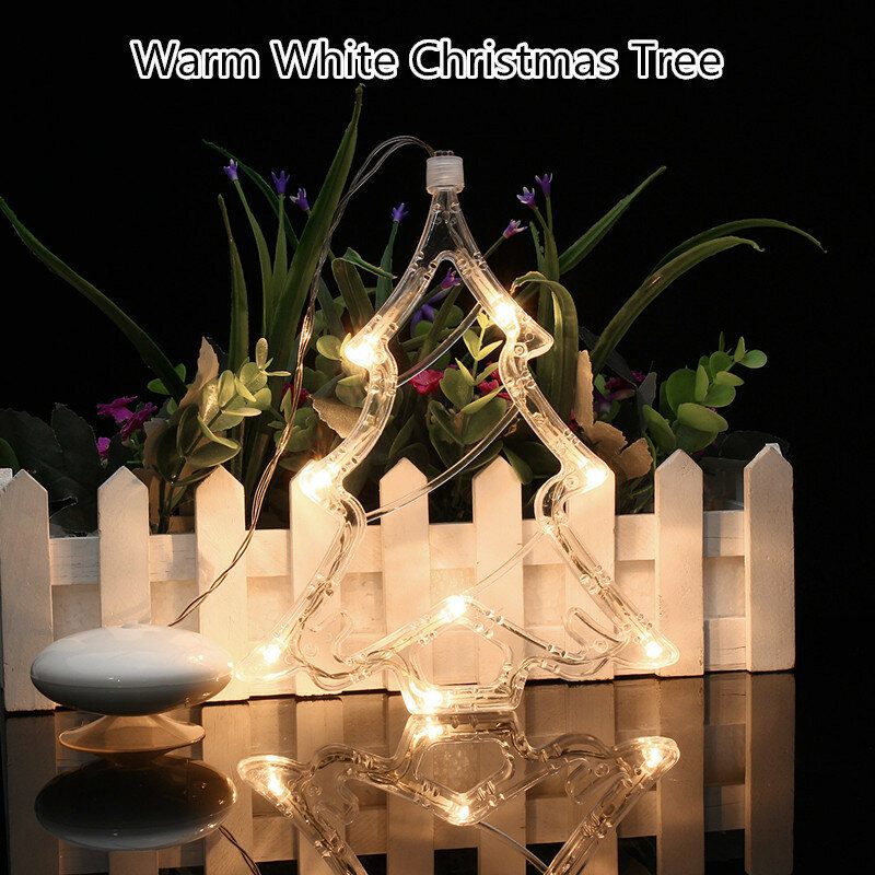 1db Karácsonyi Ablak Függő Led Lámpa Üveg Szívó Otthoni Dekoráció Elemmel Működik