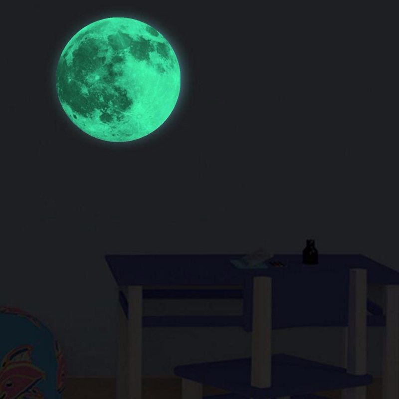 30 cm Éjszakai Világítás Hold Világító Matricák Pvc Otthoni Matrica Baba Játszószoba Dekoráció Karácsonyi Ajándék