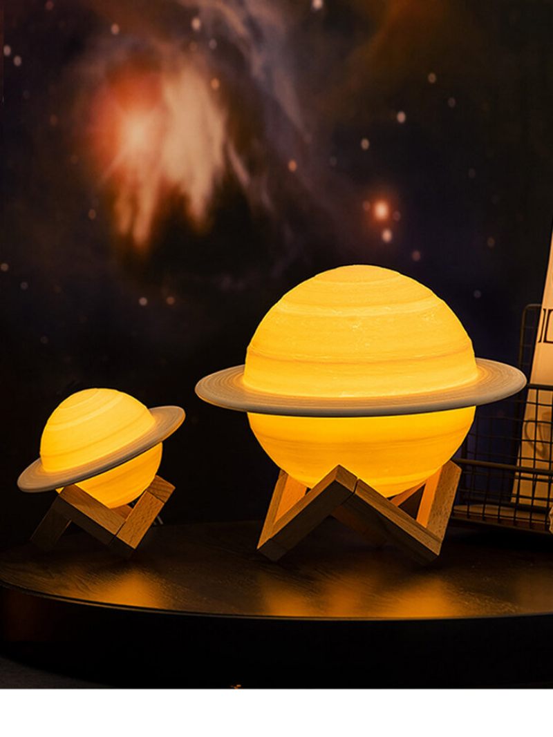 3d Nyomtatás Saturn Lámpa Smart Home Éjszakai Fény Led Kreatív Hálószoba Dekoráció