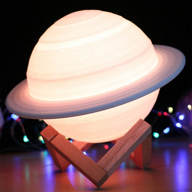 3d Nyomtatás Saturn Lámpa Smart Home Éjszakai Fény Led Kreatív Hálószoba Dekoráció