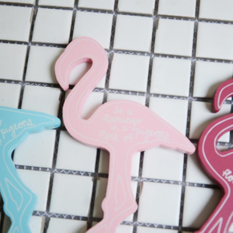 3db Flamingók Ruhaakasztók Fa Kézműves Kreatív Otthon Nappali Dekorációk Fali Art