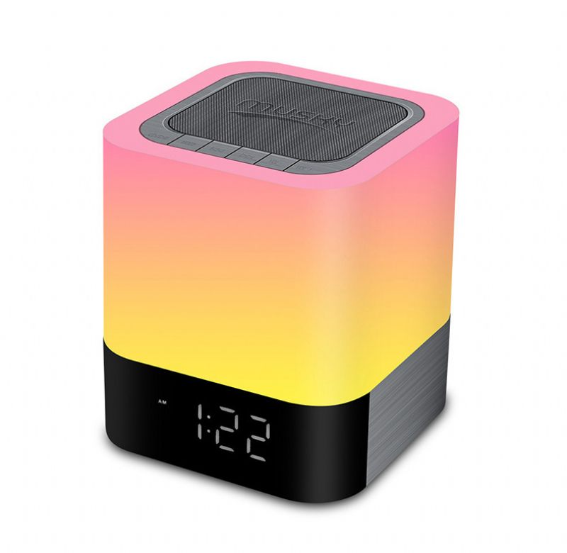 5 Az 1-ben Digitális Naptár Ébresztőóra Éjjeli Lámpa Bluetooth Hangszóróval