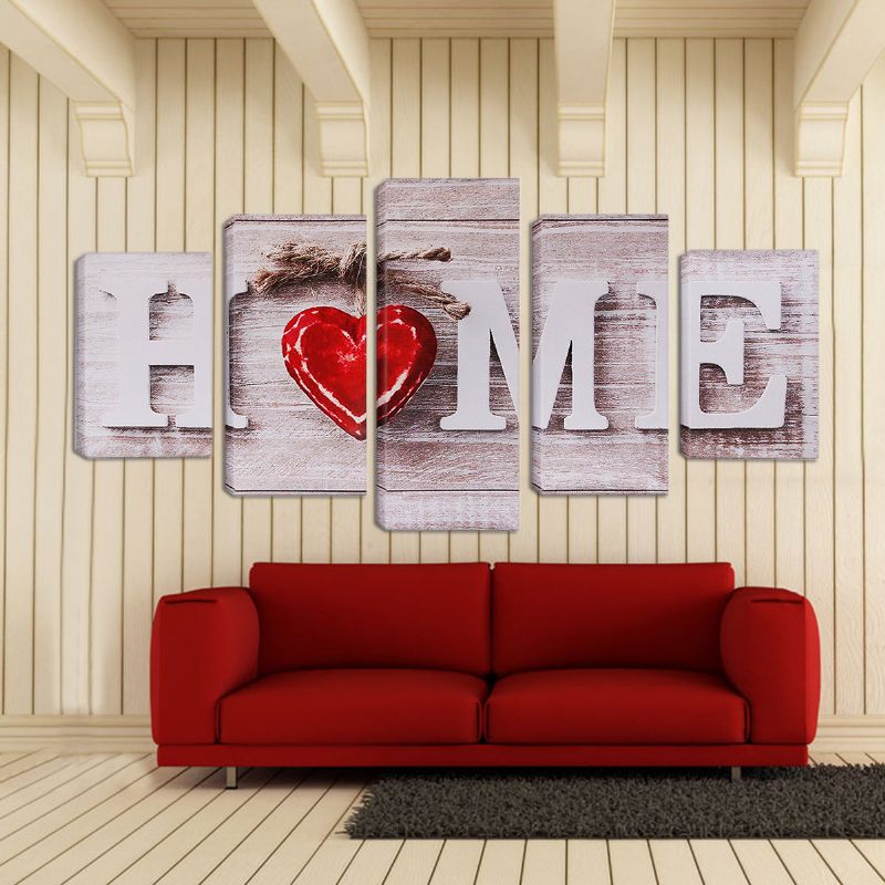 5db Love Home Vászonfestmény Fal Art Hálószoba Nappali Otthoni Dekoráció Keret Nélkül