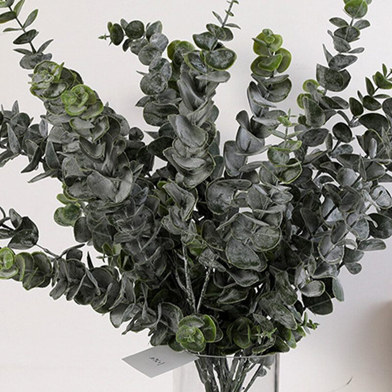 9. 3. 5. Forks Hamis Növény Eukaliptusz Levelek Csokor Otthoni Kert Dekoráció Művirág Műanyag Növények