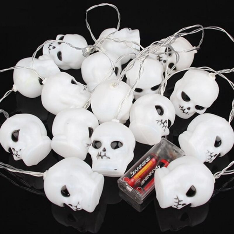 Akkumulátorral Működő Csontváz Lámpás Sütőtök Koponya Zsinór Led-es Halloween Party Karácsonyi Dekorációhoz