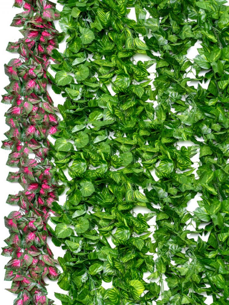 Dekoratív Virágok És Koszorúk Mesterséges Borostyán Levél Füzér Növények Szőlő Hamis Lombozat Lakberendezés