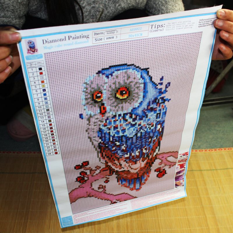 Diy Owl Teljes 5d Gyémánt Festmény Fali Művészet Függő Ajándék Lakberendezés