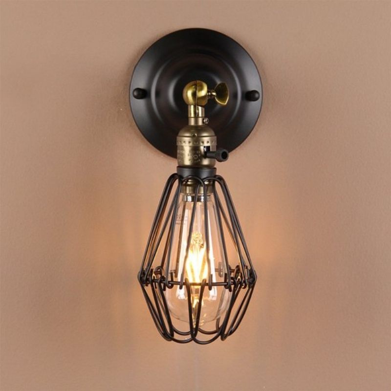E27 Loft Fém Retro Vintage Rusztikus Lámpatest Edison Lámpa Izzólámpa