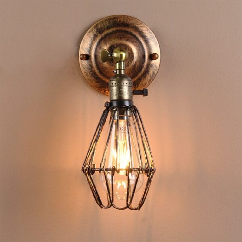 E27 Loft Fém Retro Vintage Rusztikus Lámpatest Edison Lámpa Izzólámpa