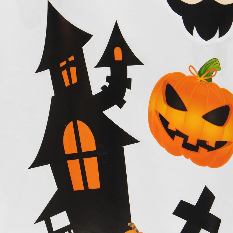 Halloween Falmatricák Üveg Paszta Hawk House Horror Pók Varázsló Ünnepi Dekoráció