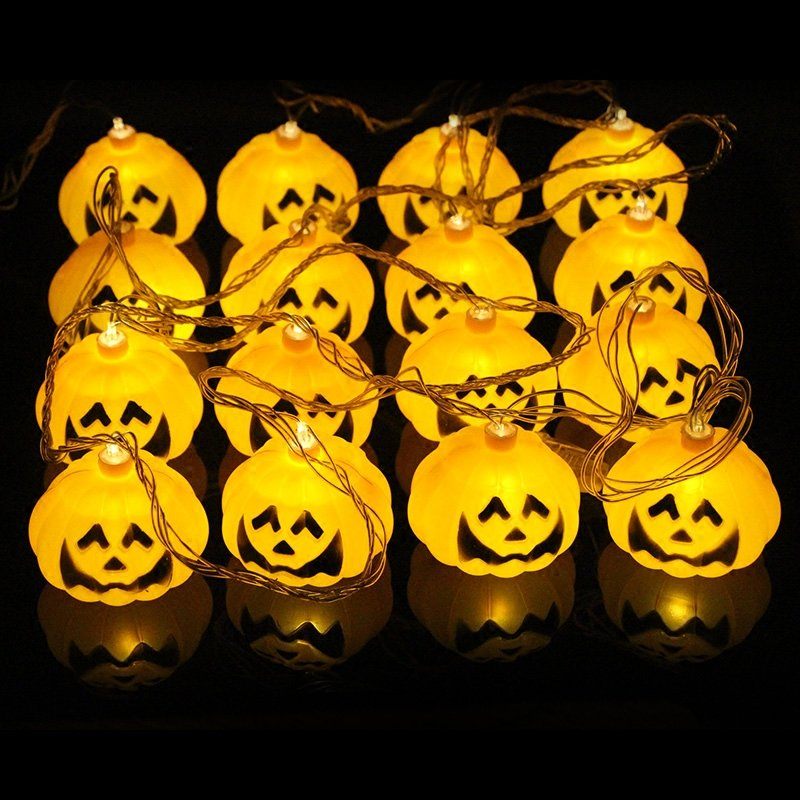 Halloween Ghost Pumpkin Színes Fénysorok Kert Udvar Haunted House Bar Ünnepi Dekoráció
