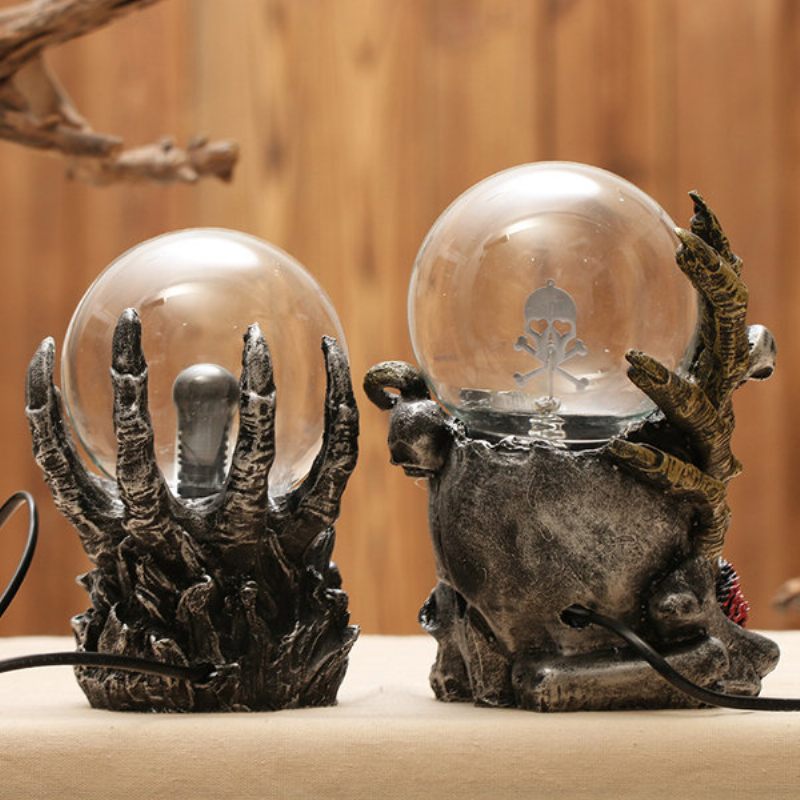 Halloween Skull Magic Ball Vicces Éjszakai Fény Kreatív Elektrosztatikus Indukciós Lámpa Otthoni Dekoráció