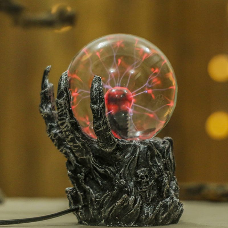 Halloween Skull Magic Ball Vicces Éjszakai Fény Kreatív Elektrosztatikus Indukciós Lámpa Otthoni Dekoráció