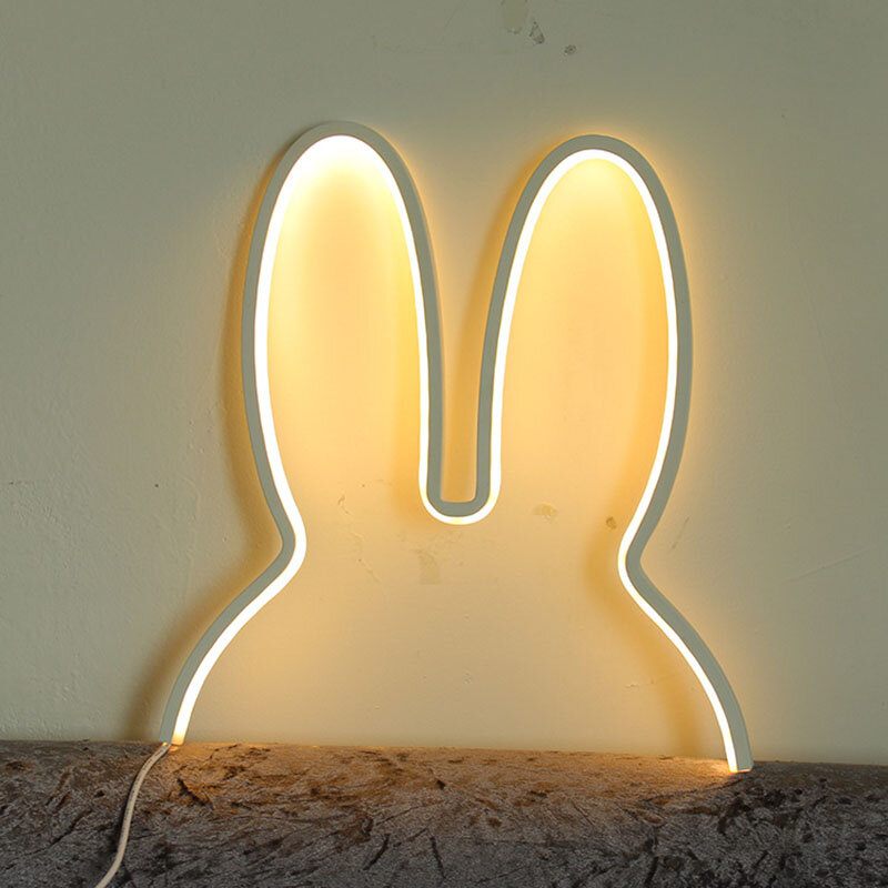 Ins Nordic Style Gyermek Dekoráció Kreatív Led Lámpa Rabbit Night Light