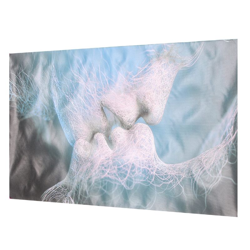 Kék Szerelem Csók Absztrakt Művészet Vászonfestmény Fali Kép Nyomtatása Lakberendezés