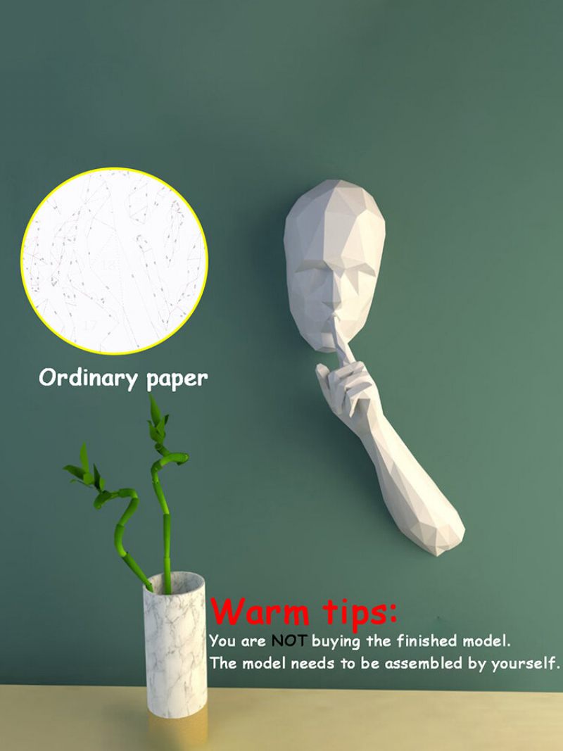 Kézzel Készített Barkácsolás A Csendes Személy 3d-s Papírmodell Lakberendezési Nappali Irodai Dekoráció Barkács Papír Kézműves Modell Rejtvények Oktatási Gyerekeknek Játék Ajándék