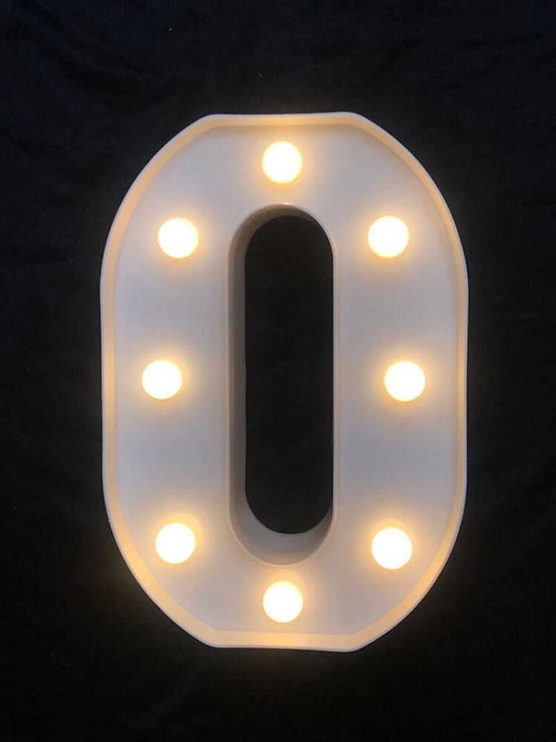 Led Angol Betű- És Szimbólummintás Éjszakai Fény Otthoni Szoba Dekoráció Kreatív Modellező Lámpák Hálószoba Születésnapi Bulihoz