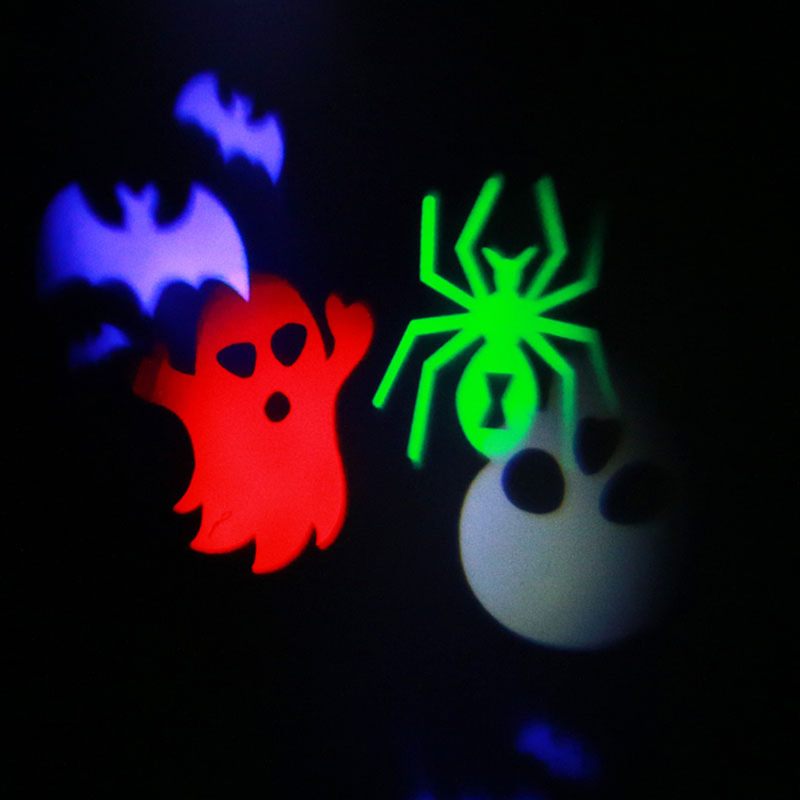 Led Halloween Projektor Filmvetítő Lámpa 6 Kártyával