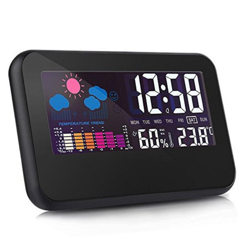 Loskii Dc-002 Digitális Időjárás Állomás Hőmérő Higrométer Ébresztőóra Intelligens Hangvezérlő Óra