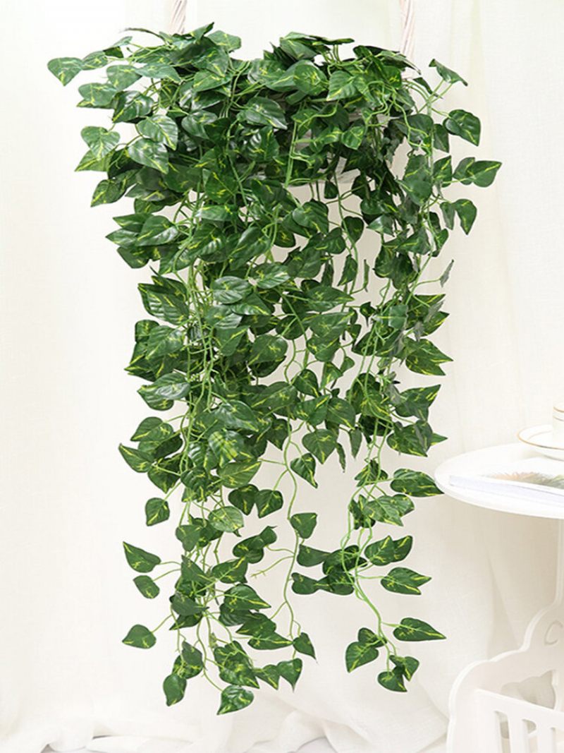 Mesterséges Zöldség Hamis Szimuláció Rattan Leaf Plant Falakasztó Esküvői Party Kerti Fali Dekoráció Lakásdekoráció