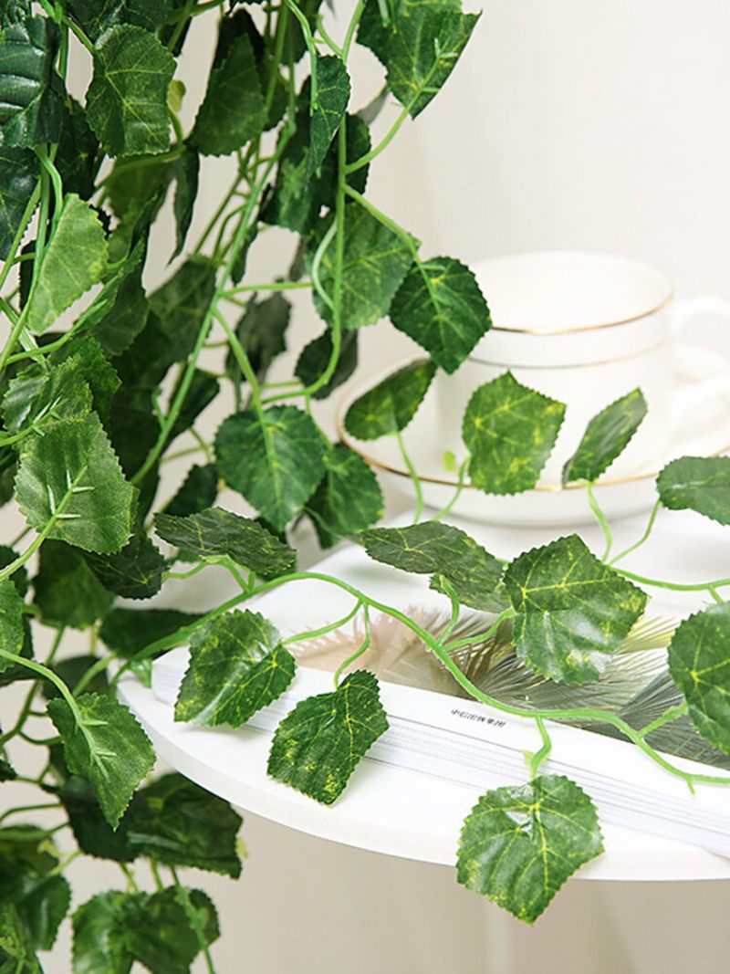 Mesterséges Zöldség Hamis Szimuláció Rattan Leaf Plant Falakasztó Esküvői Party Kerti Fali Dekoráció Lakásdekoráció
