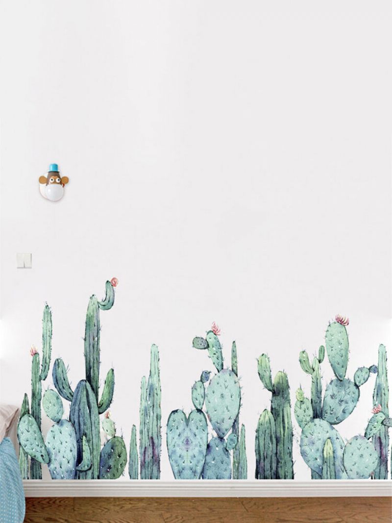 Miico 2 Db Rajzfilm Fali Matricák Kaktusz Növények Nyomtatás Matrica Gyerekszoba Óvodai Dekoráció