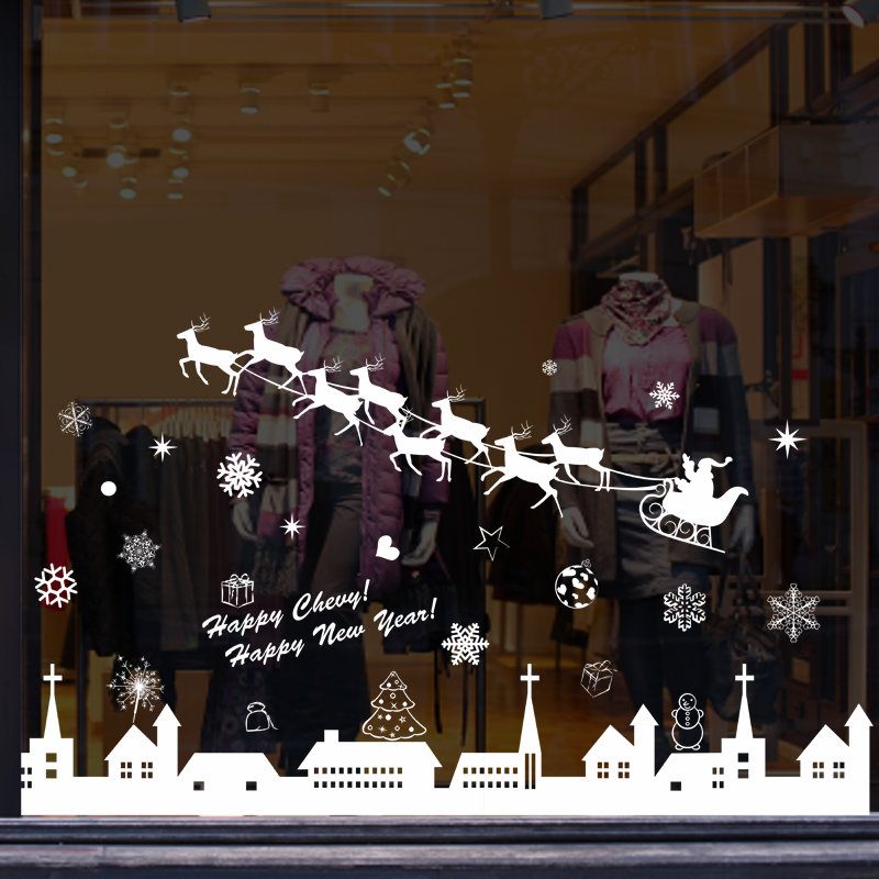 Miico Xl802 Karácsonyi Matrica Lakberendezési Ablak- És Falmatricabolt Dekoratív