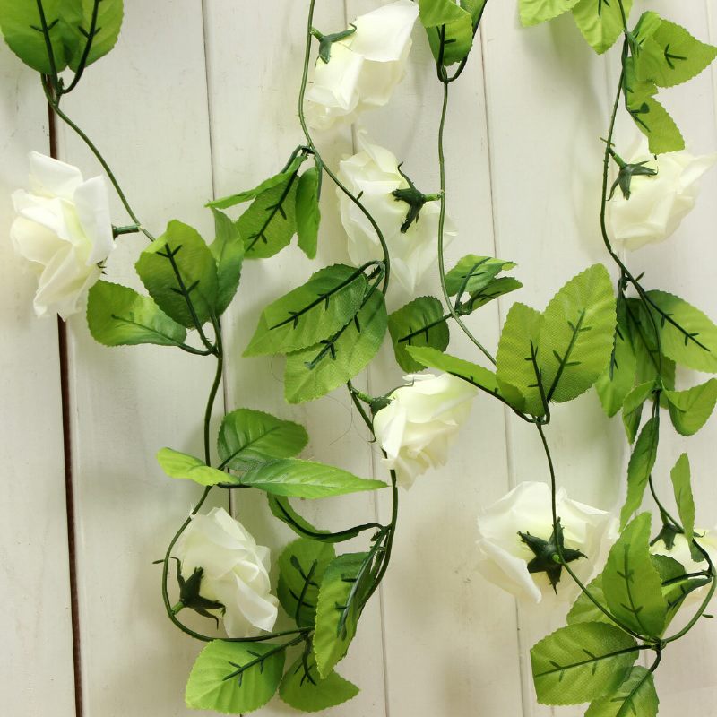 Művirágok Rózsafüzér Selyemvirágok Szőlő Hamis Levélparti Kerti Esküvői Lakberendezés