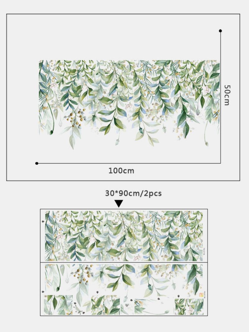 Növénymintás Pvc Nyomtatás Öntapadó Lakberendezési Dekoráció Hálószoba Nappali Fali Matricáihoz