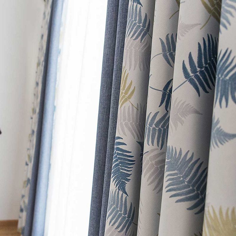 Nyomtatott Rizsszemű Sötétítőfüggöny Nordic Wind Varrás Függönyök Nappaliba Hálószobába Kiváló Minőségű Szövetfüggönyök
