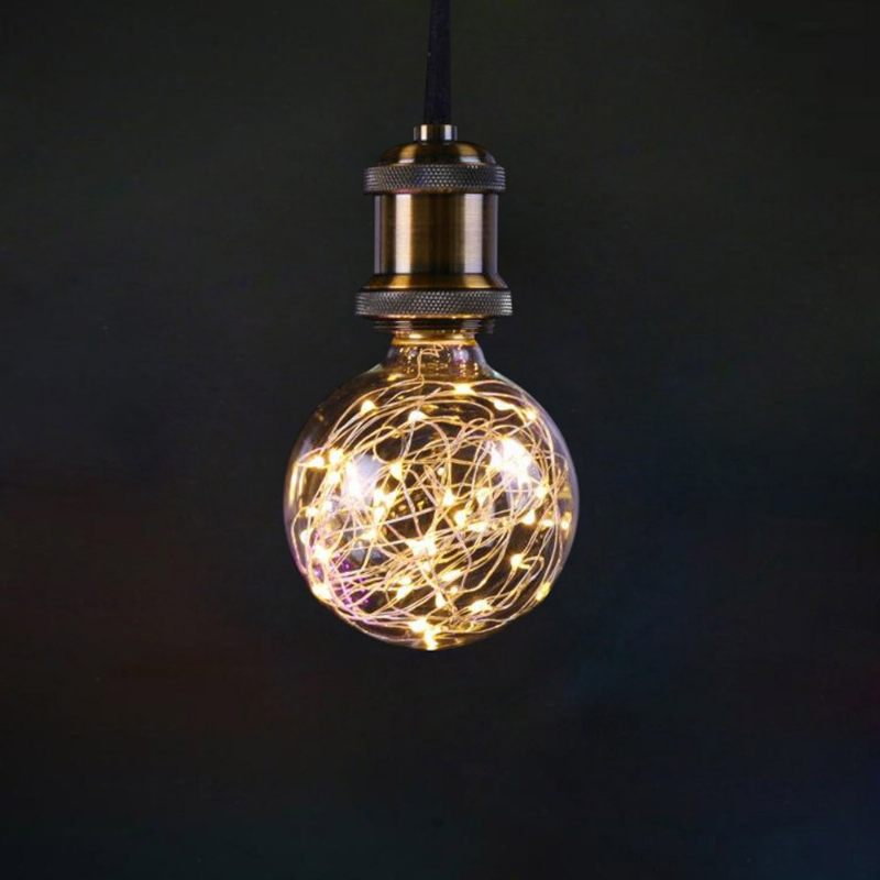 Réz Huzal Lámpa Led Dekoratív Világítás Üveg Vintage Réz Huzalos Led Lámpák