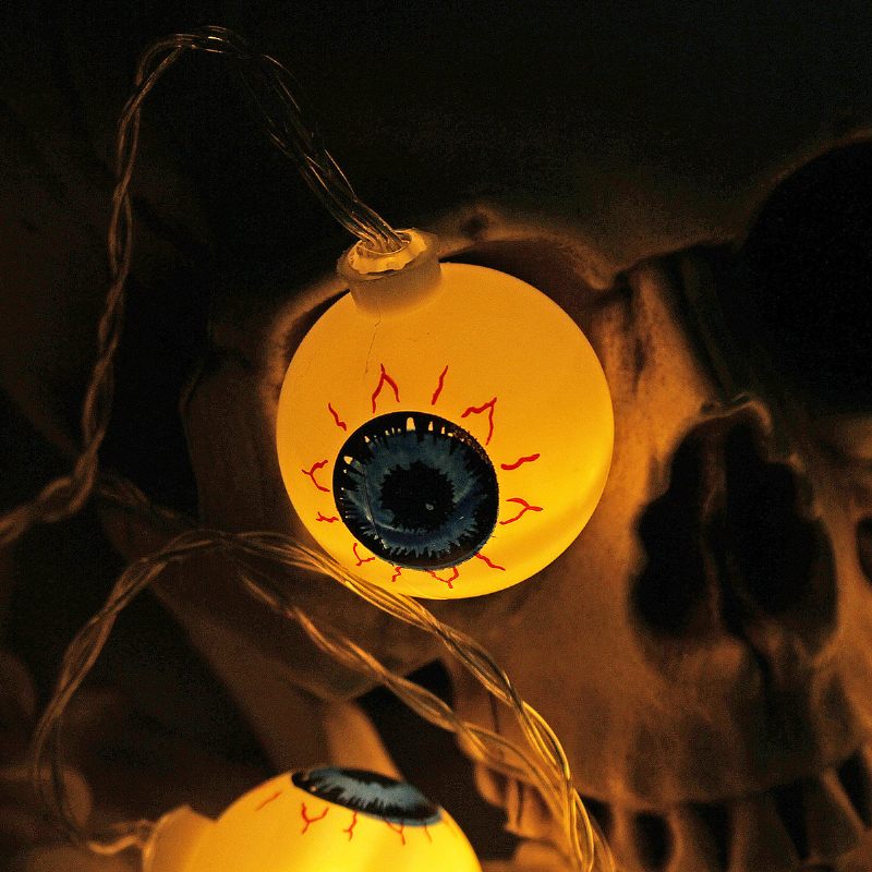 Spectre Skeleton Ghost Eyes Pattern Halloween Led String Light Ünnepi Vicces Party Dekoráció