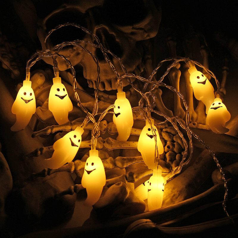 Spectre Skeleton Ghost Eyes Pattern Halloween Led String Light Ünnepi Vicces Party Dekoráció