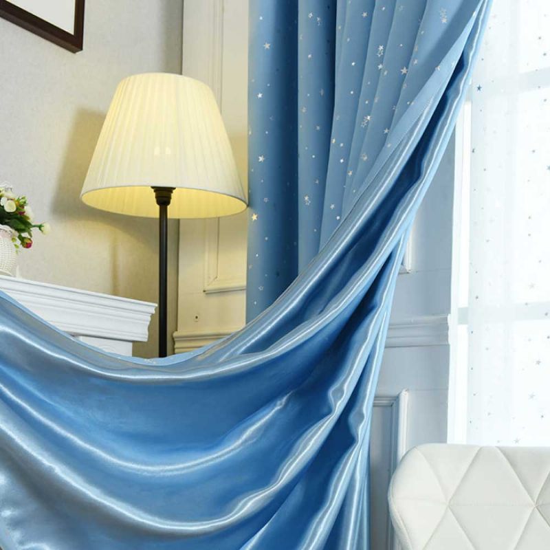 Star Hot Silver Curtain Többszínű Függönyök Hotel Engineeringhez Nappali Hálószoba Kiváló Minőségű Flanelfüggöny