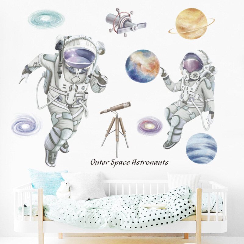 Tértéma Űrhajós Falmatrica Hálóterem Nappali Fali Dekoráció Öntapadó Hálószoba 3d