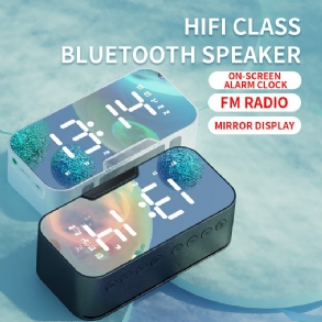 Tükör Bluetooth Hangszóró Rádiókártya Kreatív Ajándék Óra Ébresztő Hangos Nyugta Hangutasítás