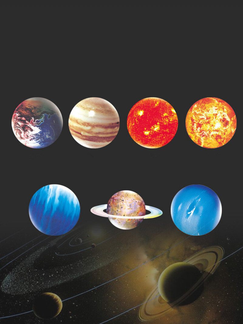 Világító Solar System Matrica Planet Hálószoba Nappali Levehető Dekoratív Fali Matricák