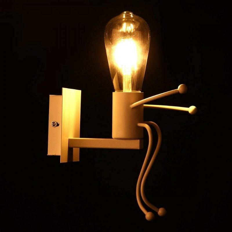 Vintage Ipari Splink Fali Lámpa Robot E27 Lámpatartóval Otthoni Bárok Éttermek